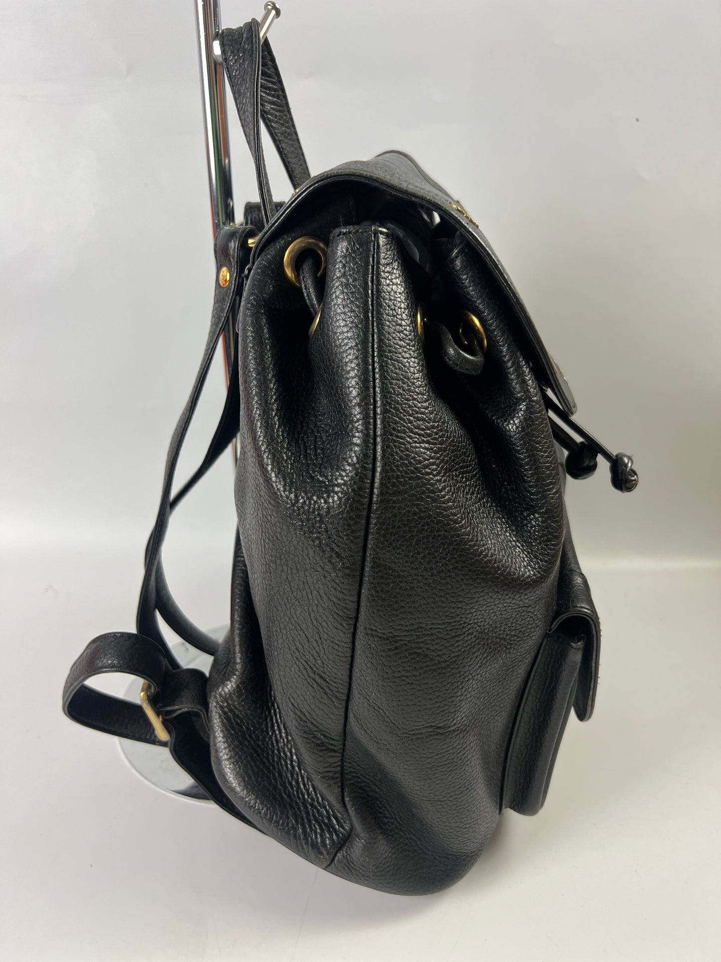 MCM Leather Backpack Black