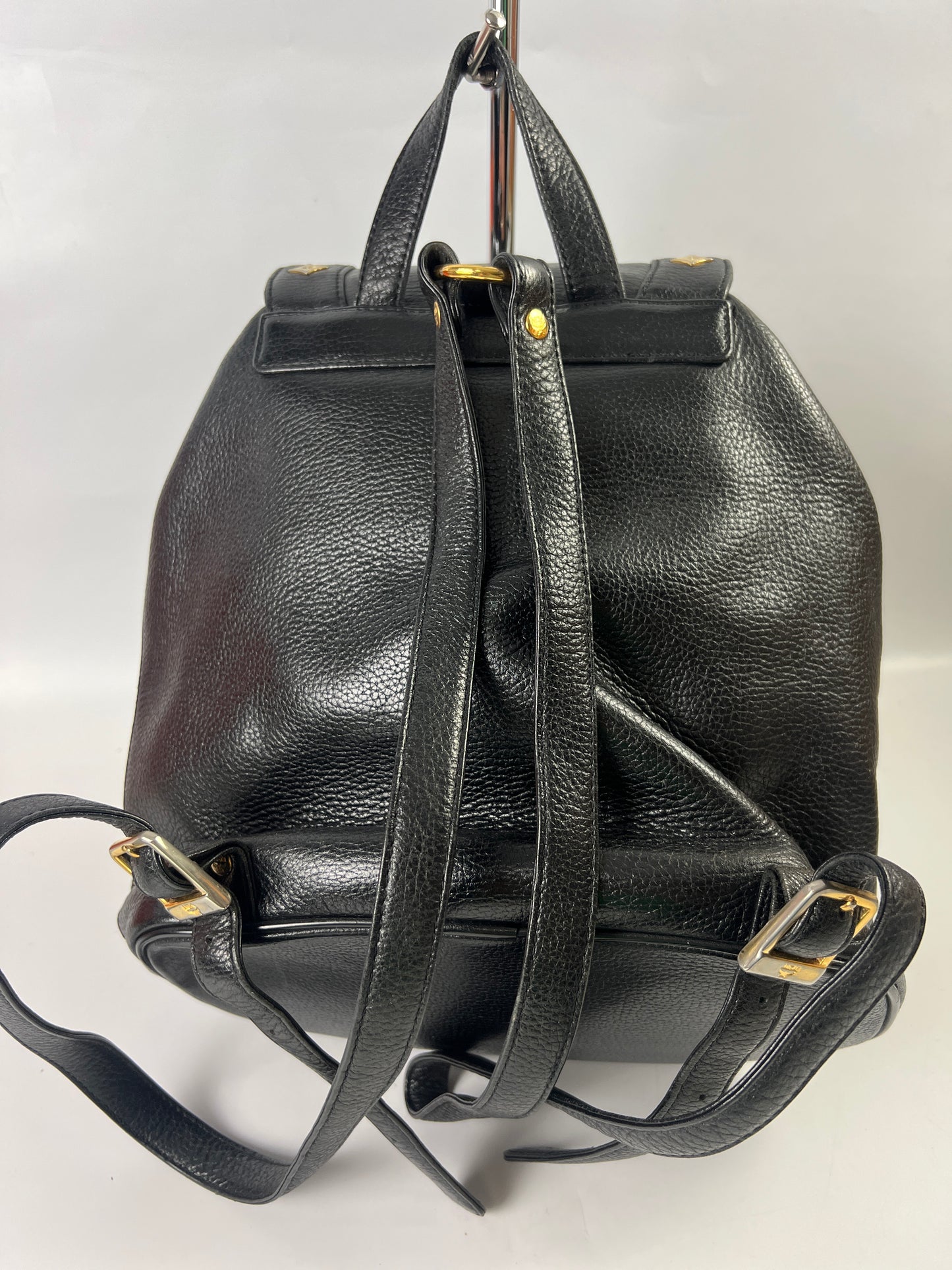 MCM Leather Backpack Black