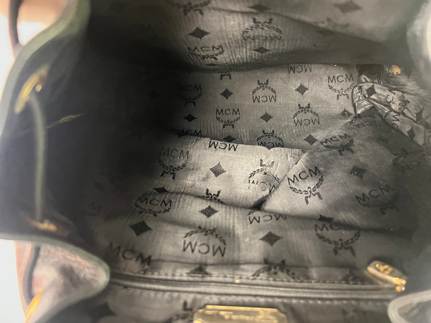 MCM Leather Backpack Black