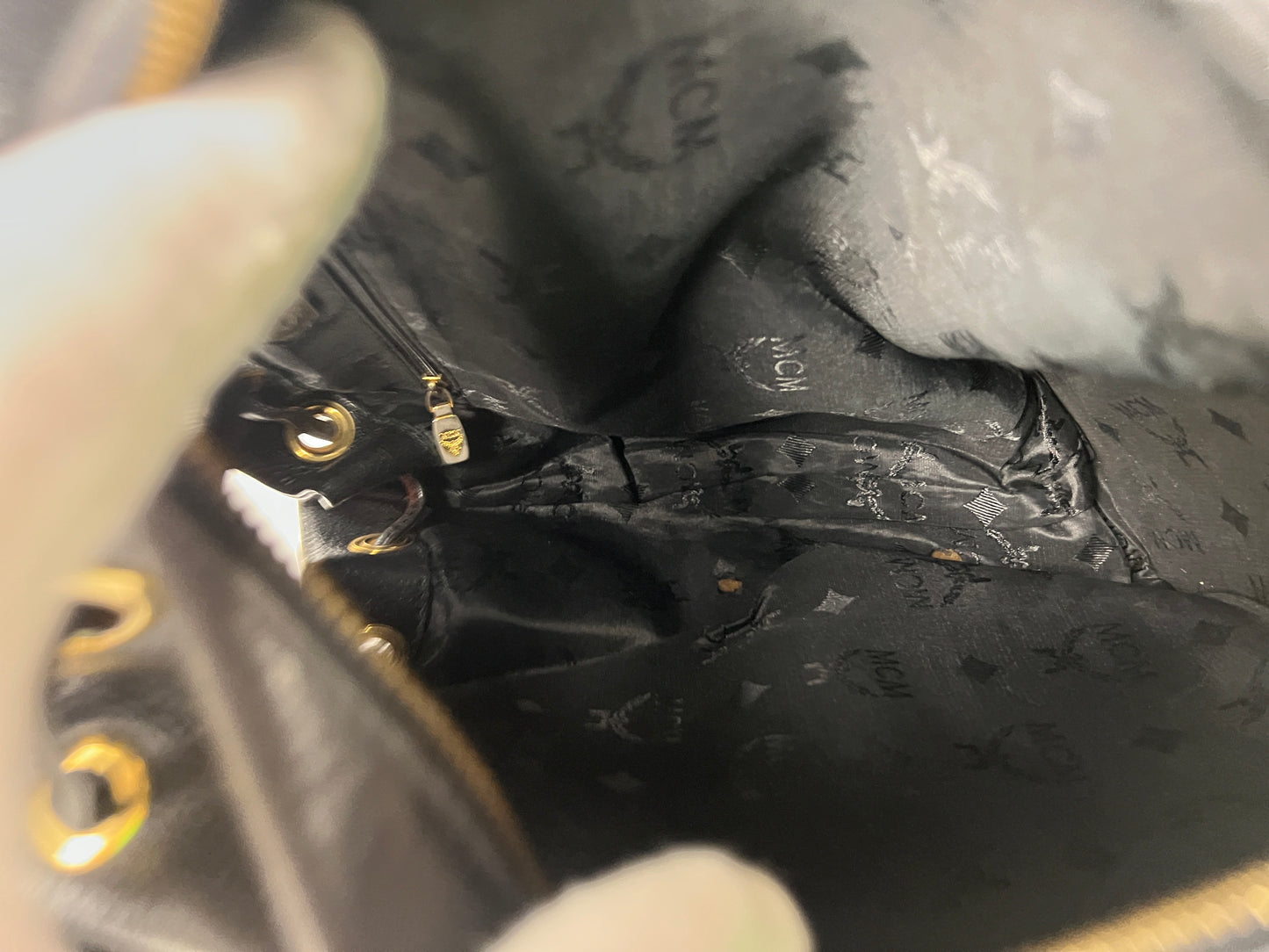 MCM Leather Backpack Black