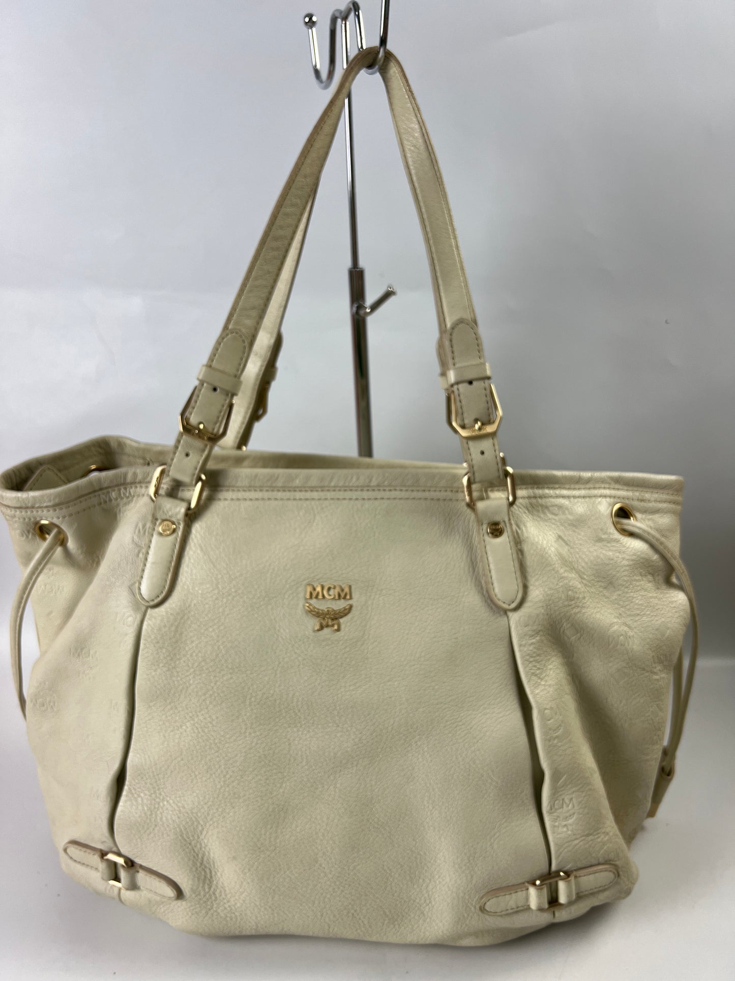 MCM Tote/Shoulder Bag White