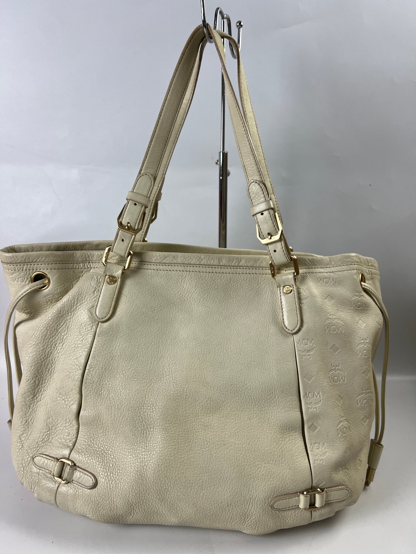 MCM Tote/Shoulder Bag White