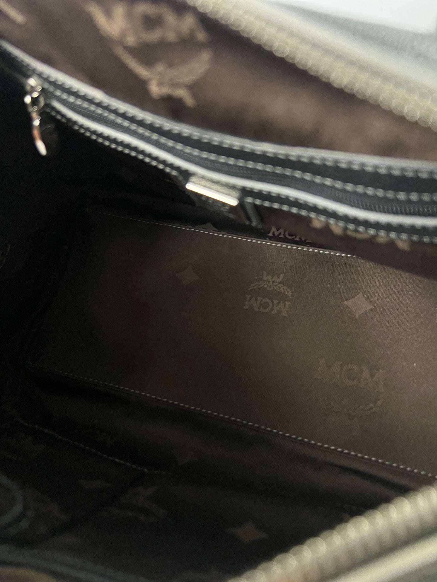 MCM Boston Bag Black 12x6x7