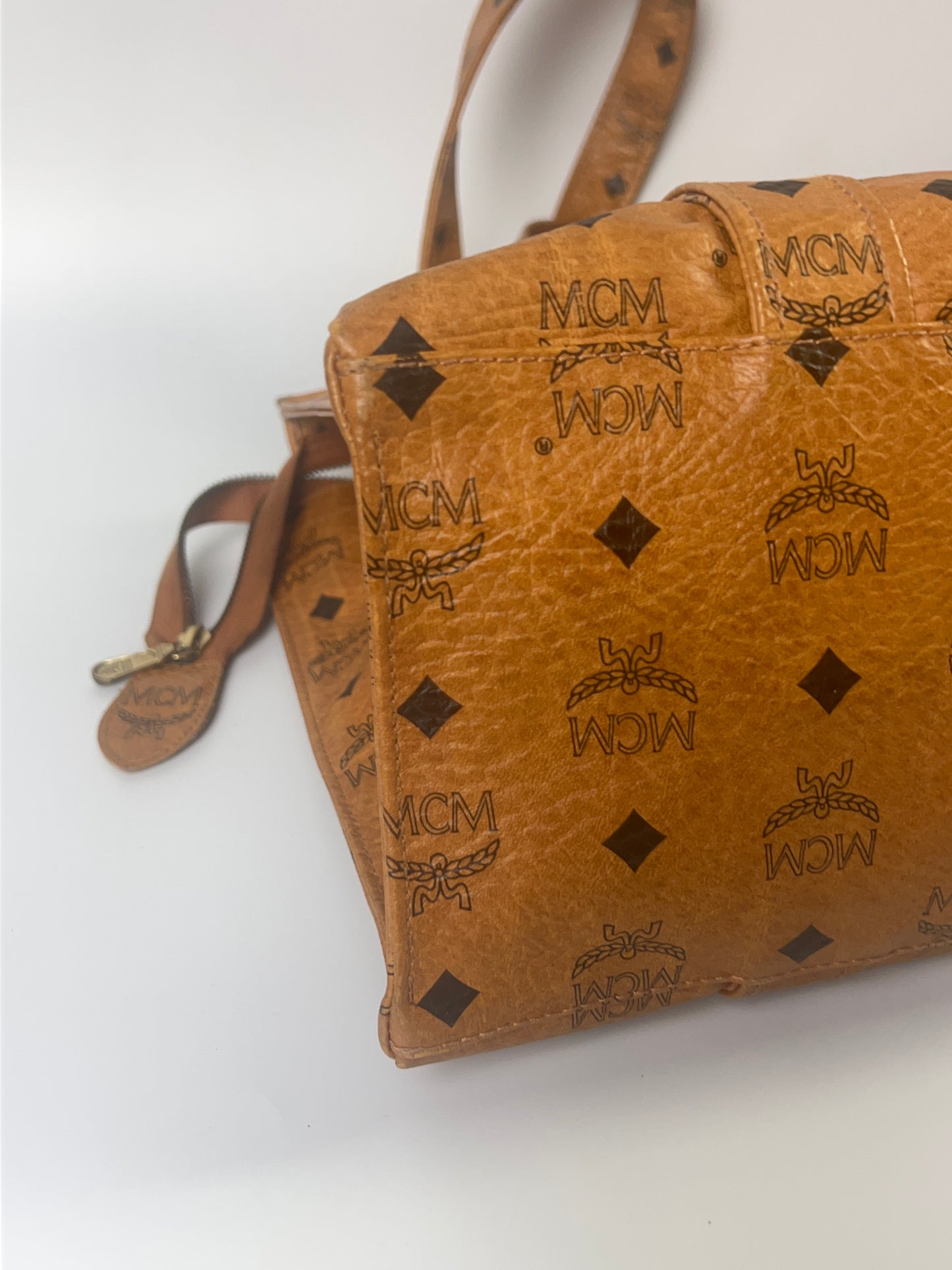 MCM Shoulder Bag Visetos Pattern Monogram Leather 7359H