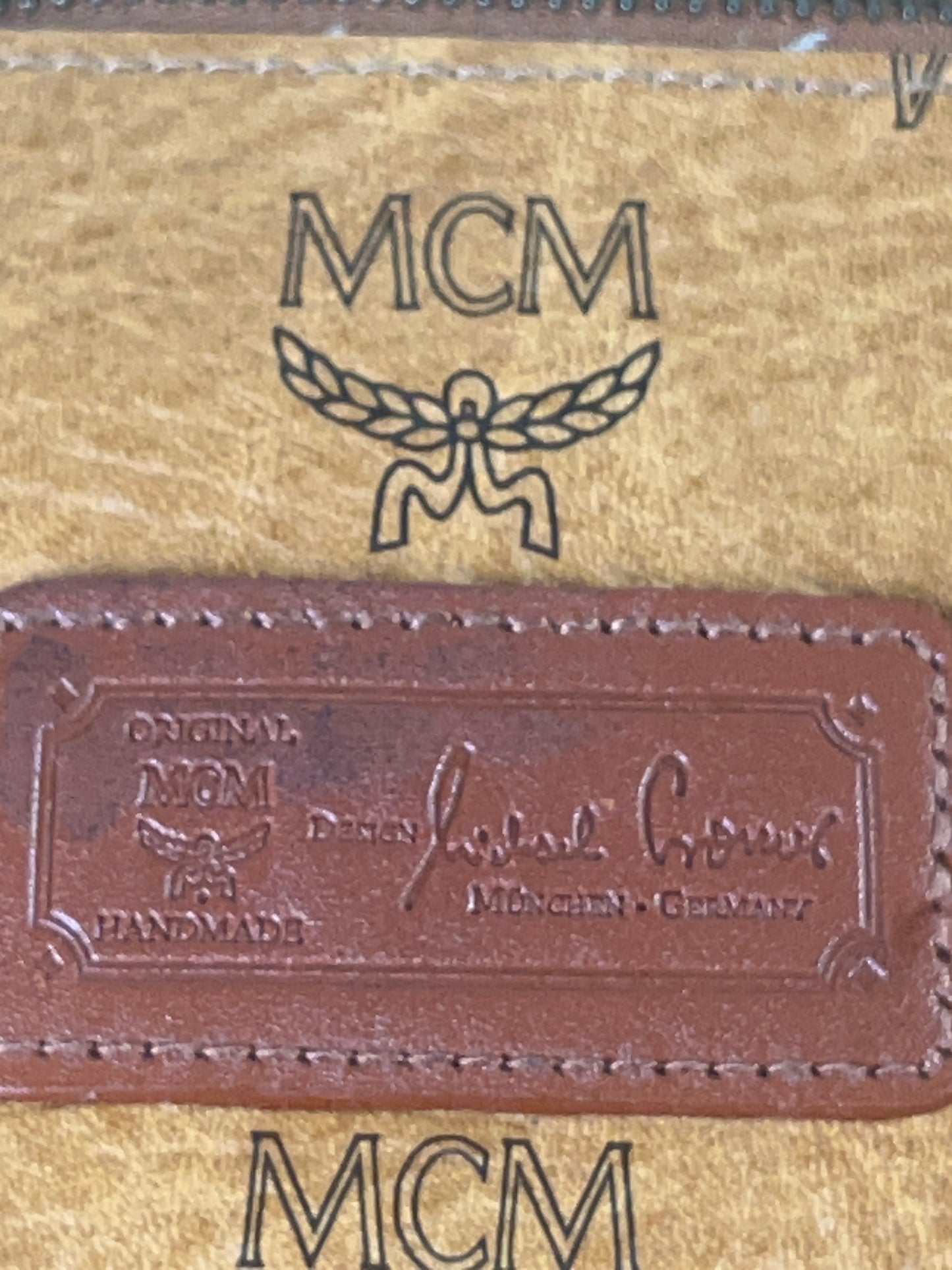 MCM Shoulder Bag Visetos Pattern Monogram Leather 7359H