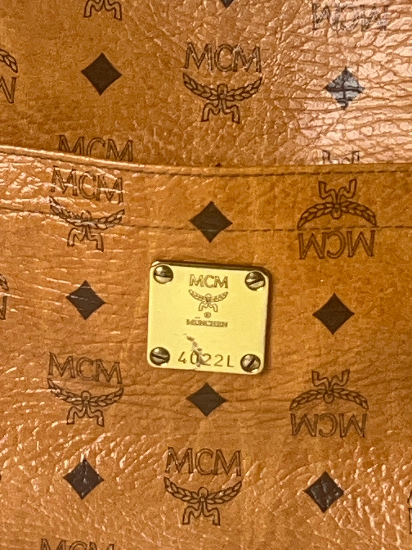 MCM Shoulder Bag Visetos Pattern Monogram Leather 4022L