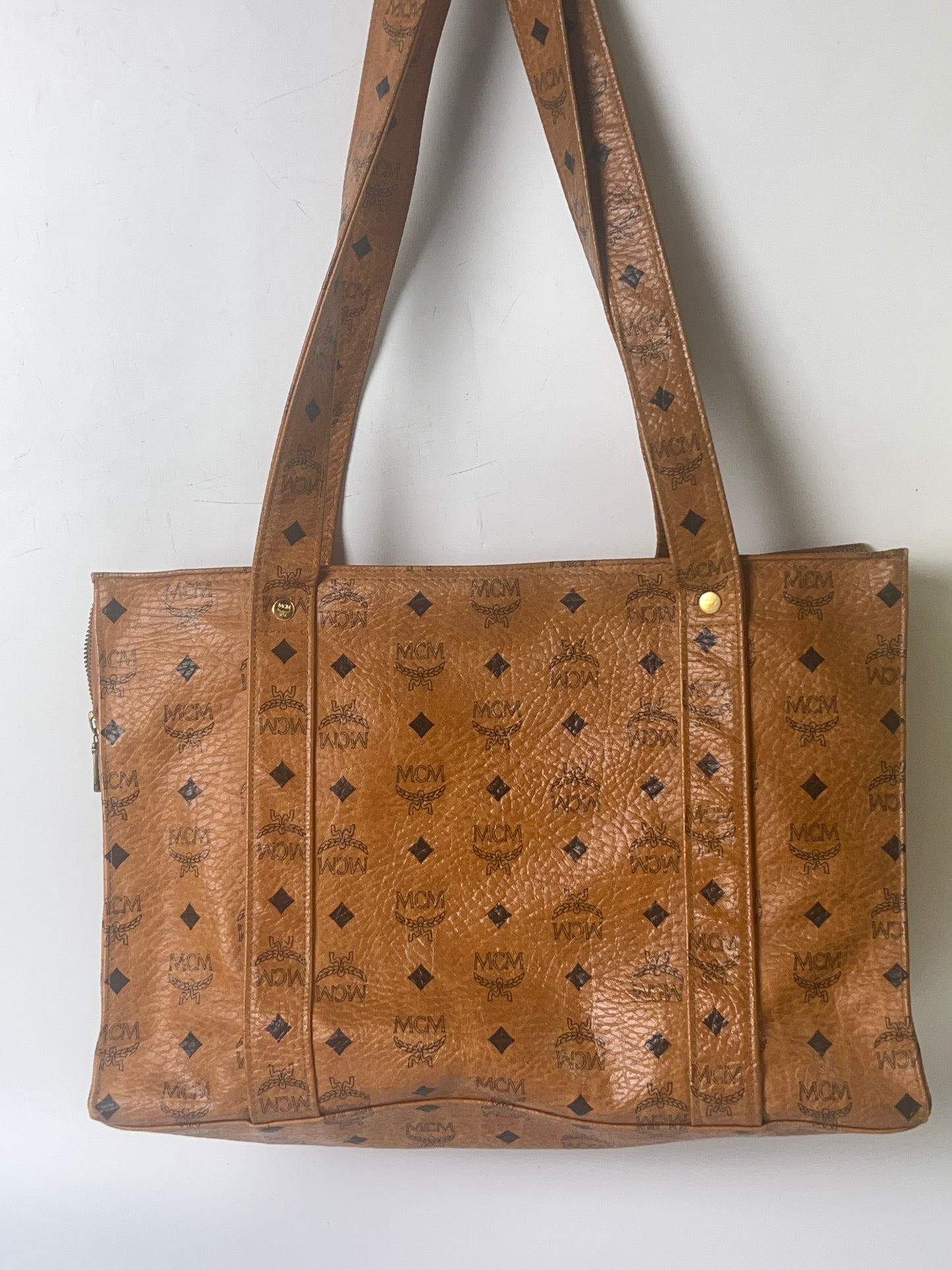 MCM Shoulder Bag Visetos Pattern Monogram Leather 4022L