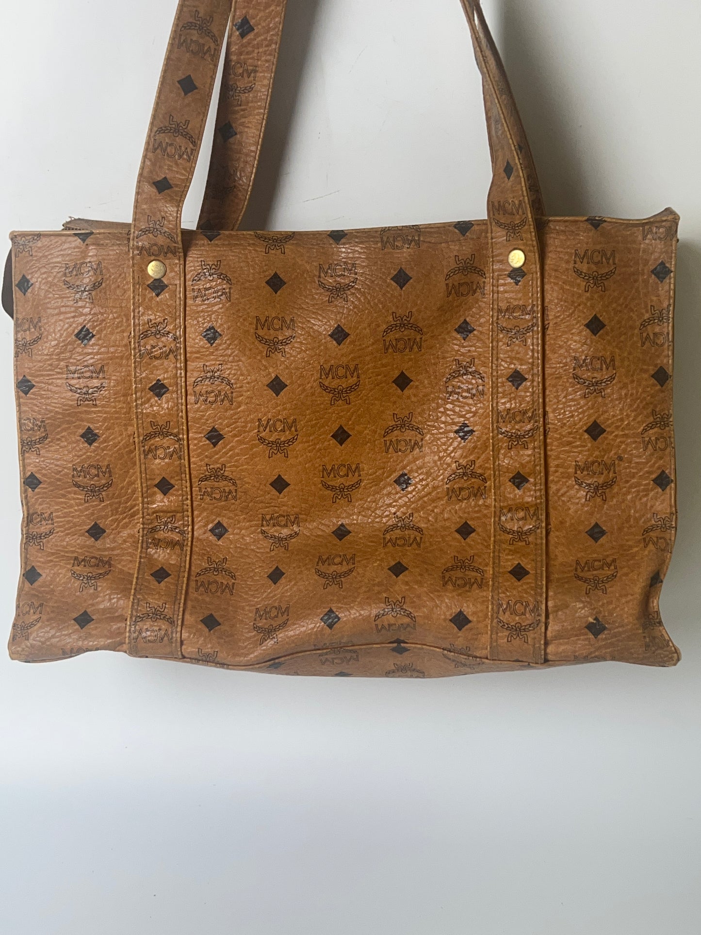 MCM Shoulder Bag Visetos Pattern Monogram Leather 1216E