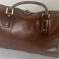 MCM Boston Bag Leather Brown Visetos Pattern Excursion G3280