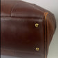 MCM Boston Bag Leather Brown Visetos Pattern Excursion G3280