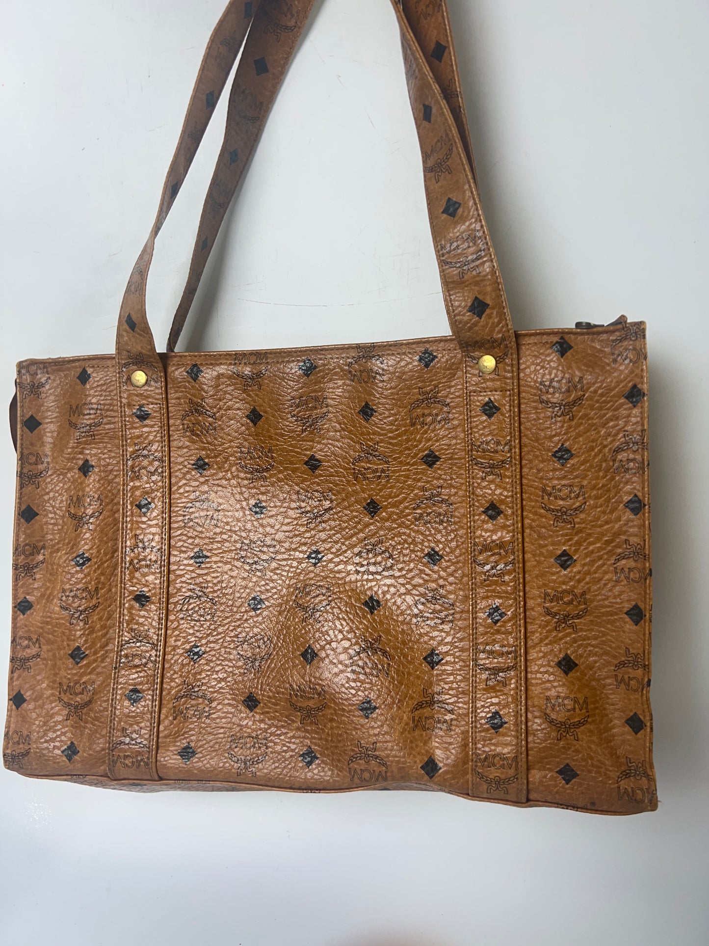MCM Shoulder Bag Visetos Pattern Monogram Leather 2574S