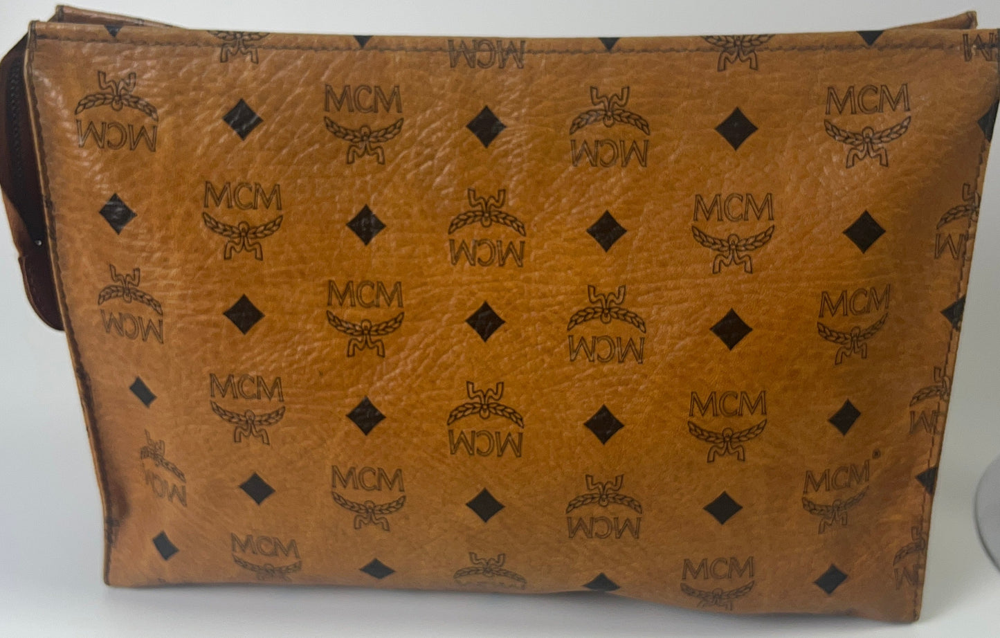 MCM Visetos Clutch Bag Second Bag Square Zip Women's 2345K