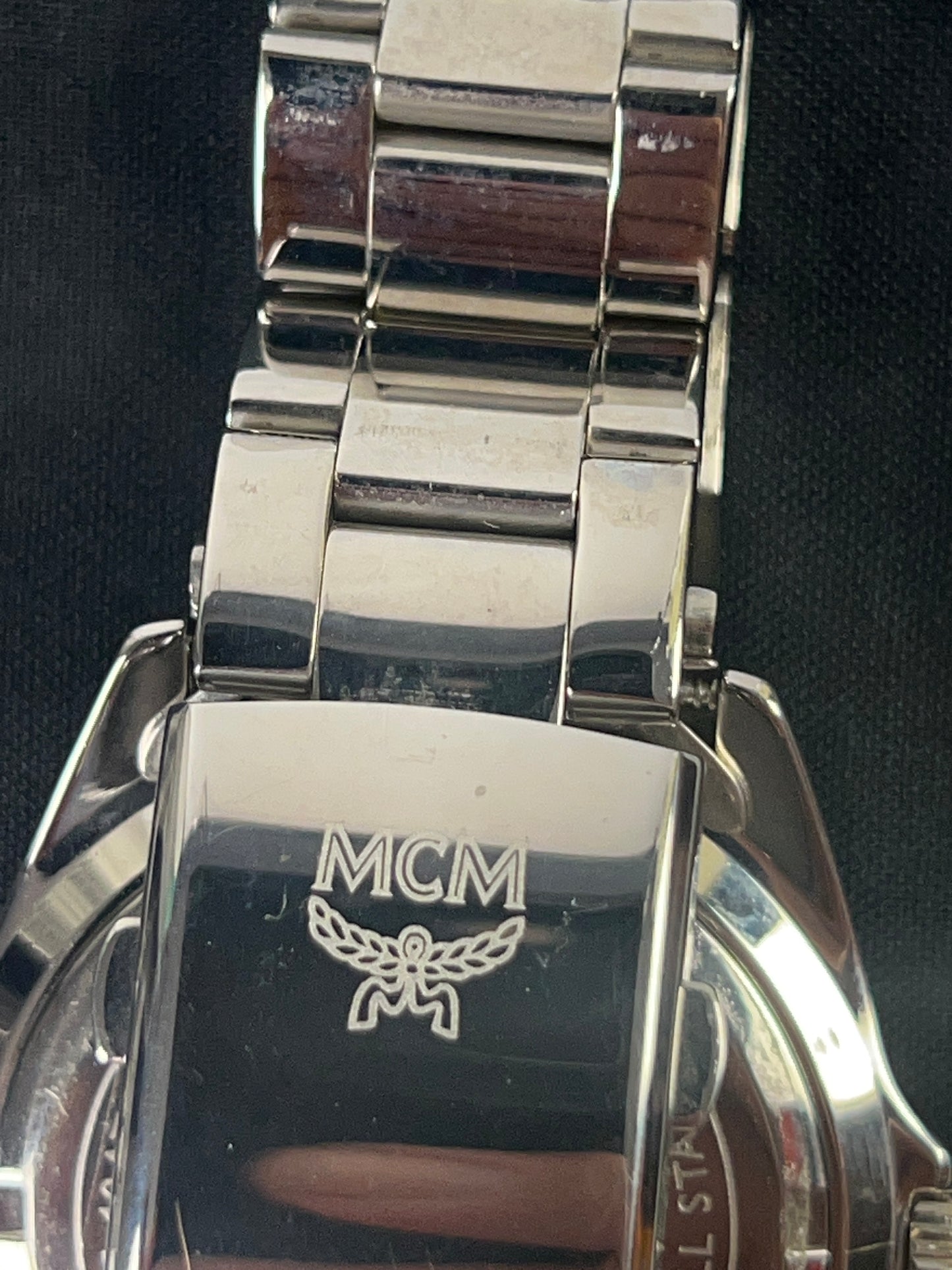 MCM Mens Silver Watch , cufflinks & Tie Tac Excellent Condition