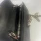 MCM Long Bifold Wallet Black/Silver w/chain-Shoulder strap Ladies