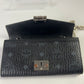 MCM Long Bifold Wallet Black/Silver w/chain-Shoulder strap Ladies