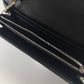 MCM Long Bifold Wallet Black/Silver w/chain-Shoulder strap Ladies