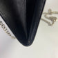 MCM Long Bifold Wallet Black/Silver w/chain-Shoulder strap Ladies