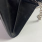 MCM Long Bifold Wallet Black/Silver w/chain-Shoulder strap Ladies