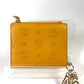 MCM Bifold Wallet Visetos Yellow w/Charm Ladies