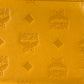 MCM Bifold Wallet Visetos Yellow w/Charm Ladies