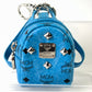 MCM Backpack Keychain Visetos Blue-Black Ladies w/dust cover