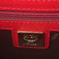 MCM Saffiano Hard Leather Tote/ Shoulder Bag Boston Bag Handbag Red