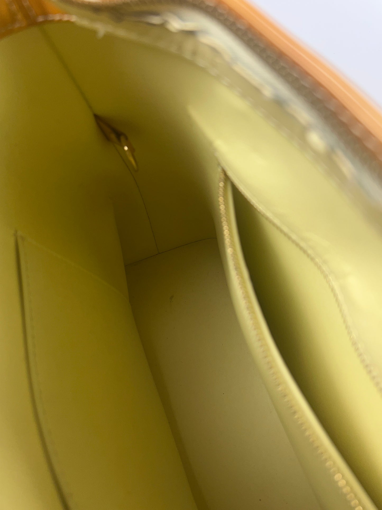 Louis Vuitton Vernis Tote Bag Houston Monogram Vernis Handbag Yellow