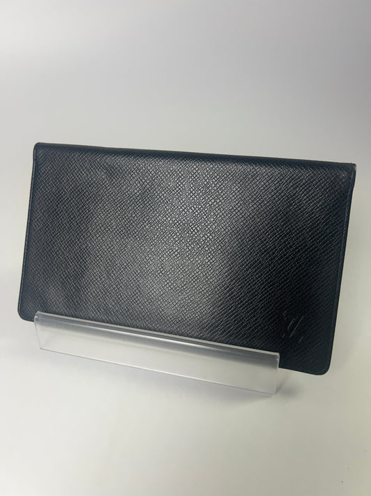 Louis Vuitton Black Long Bifold Check Wallet