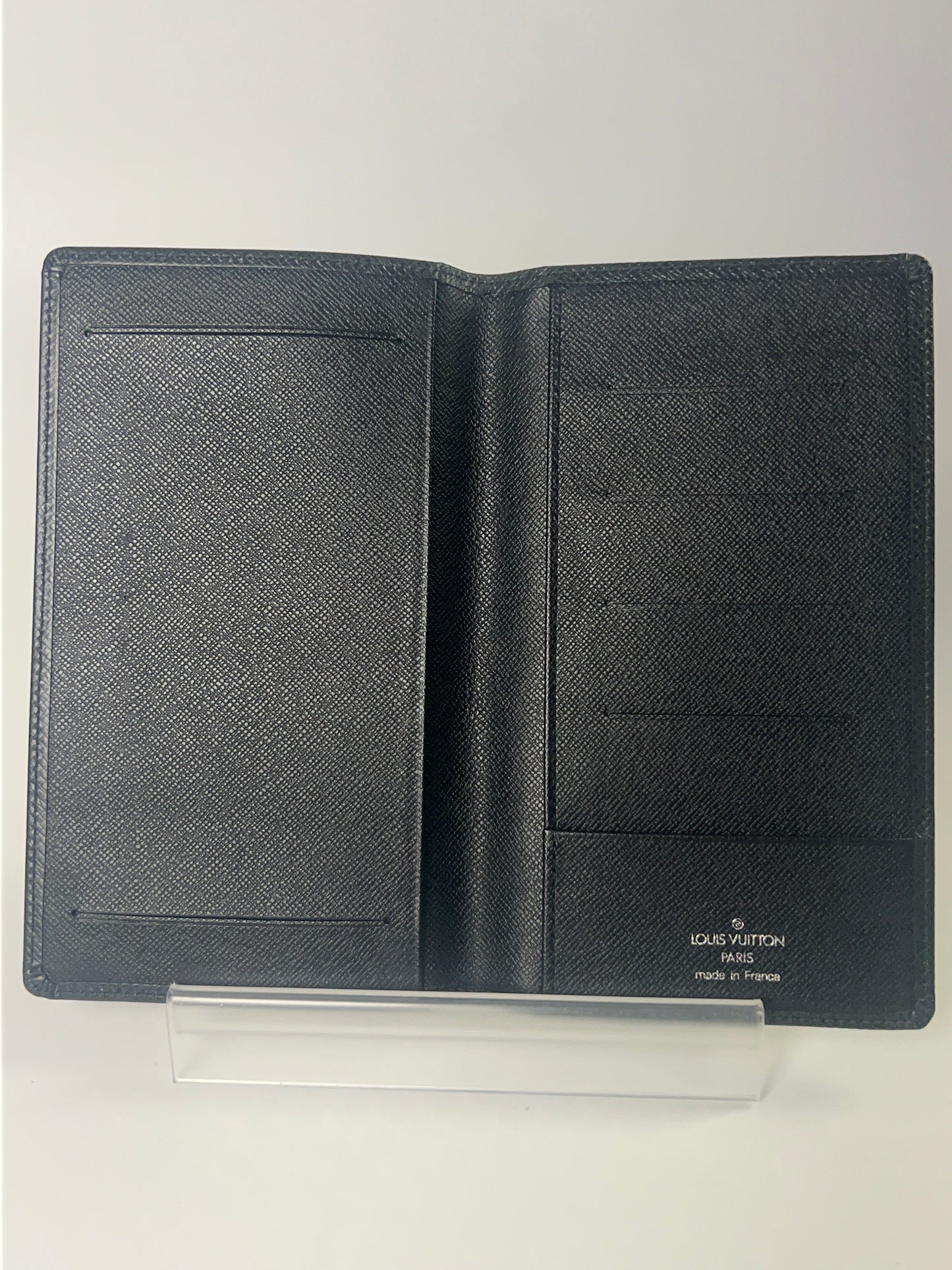 Louis Vuitton Black Long Bifold Check Wallet