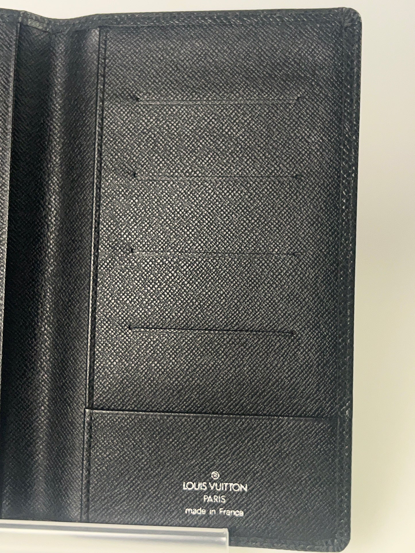 Louis Vuitton Black Long Bifold Check Wallet