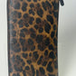 DOLCE & GABBANA Long Zippy Wallet Brown Leopard Leather Bifold Cardholder