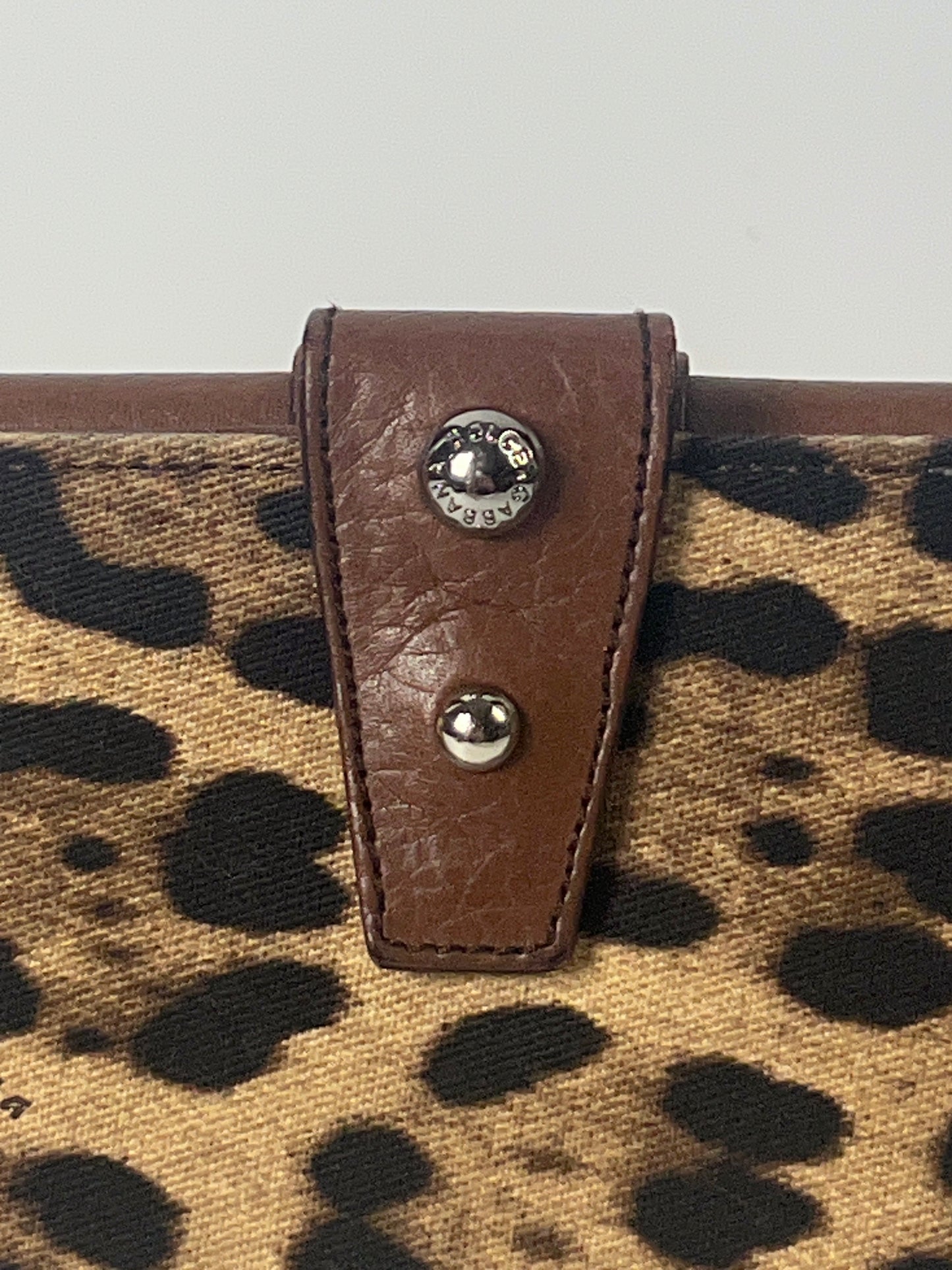 DOLCE & GABBANA Long Wallet Brown Leopard French Flap Leather Bifold Cardholder