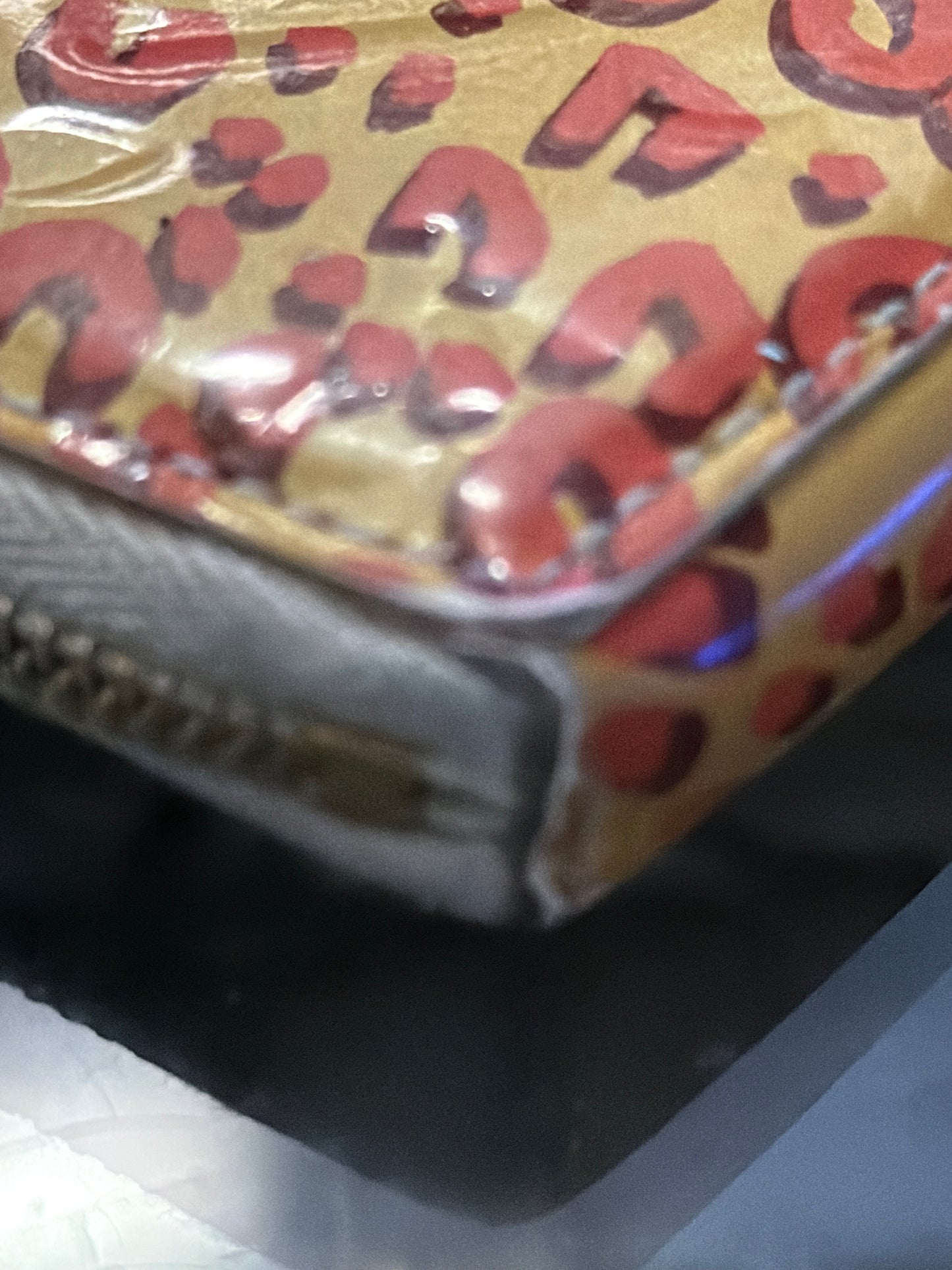 Louis Vuitton Vernis Porte Monnaie Leopard Print M91473 TS4120