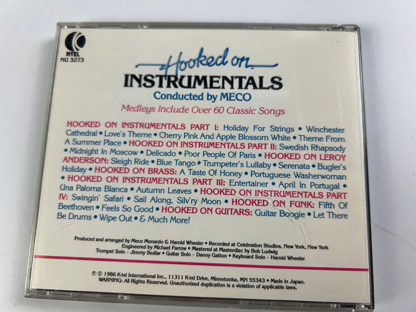 Hooked On Instrumentals CD Conducted By MECO