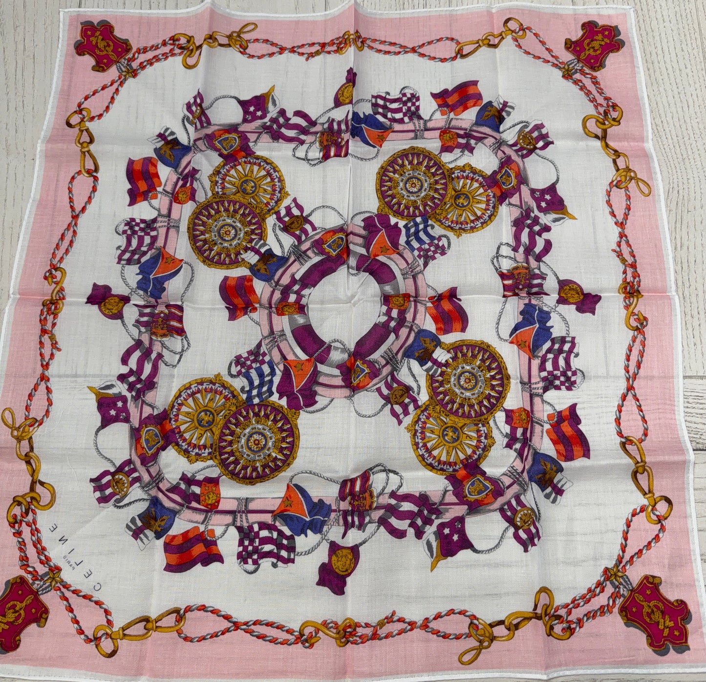 CELINE Handkerchief/Scarf 17x17