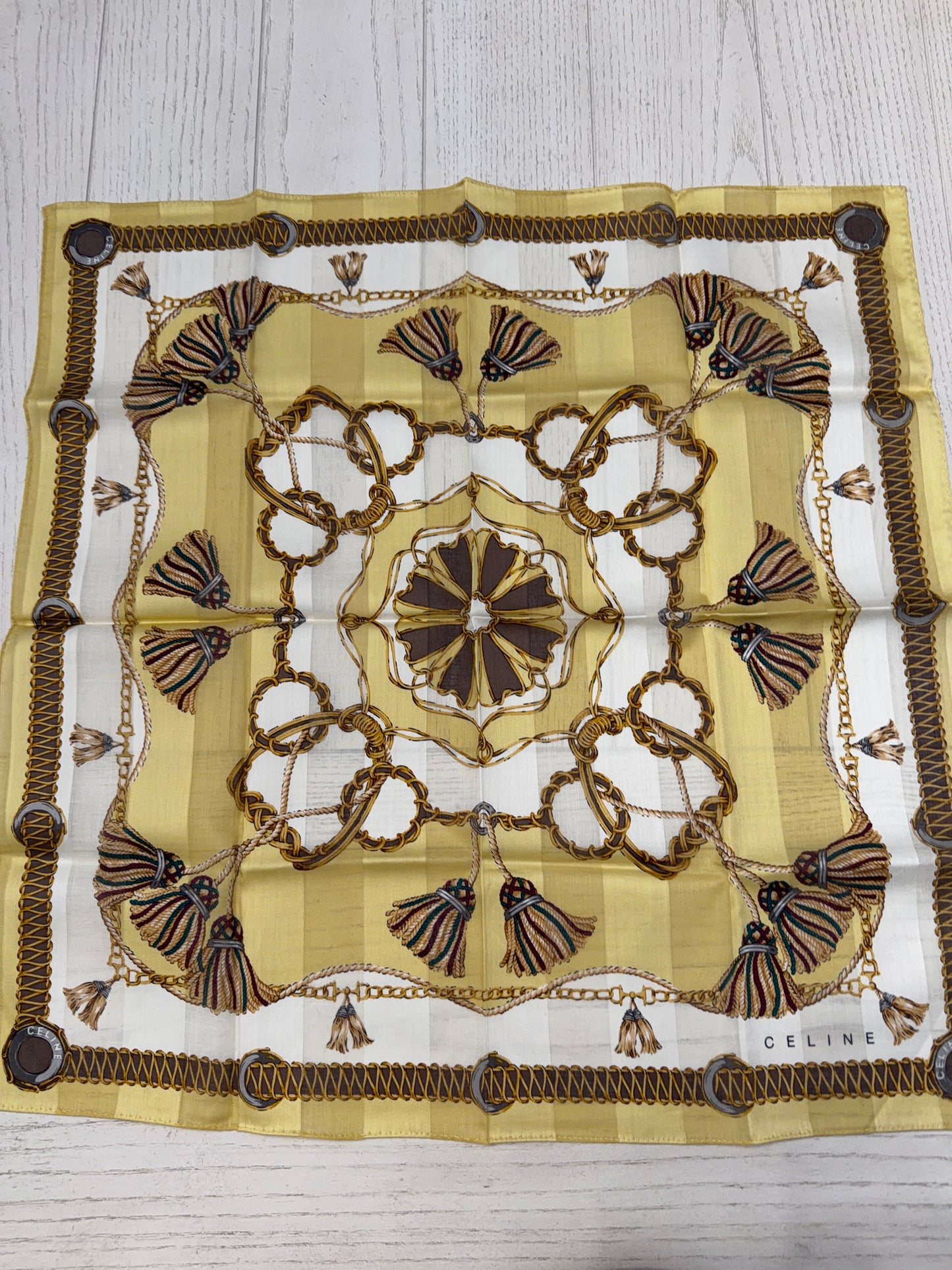CELINE Handkerchief/Scarf 17x17