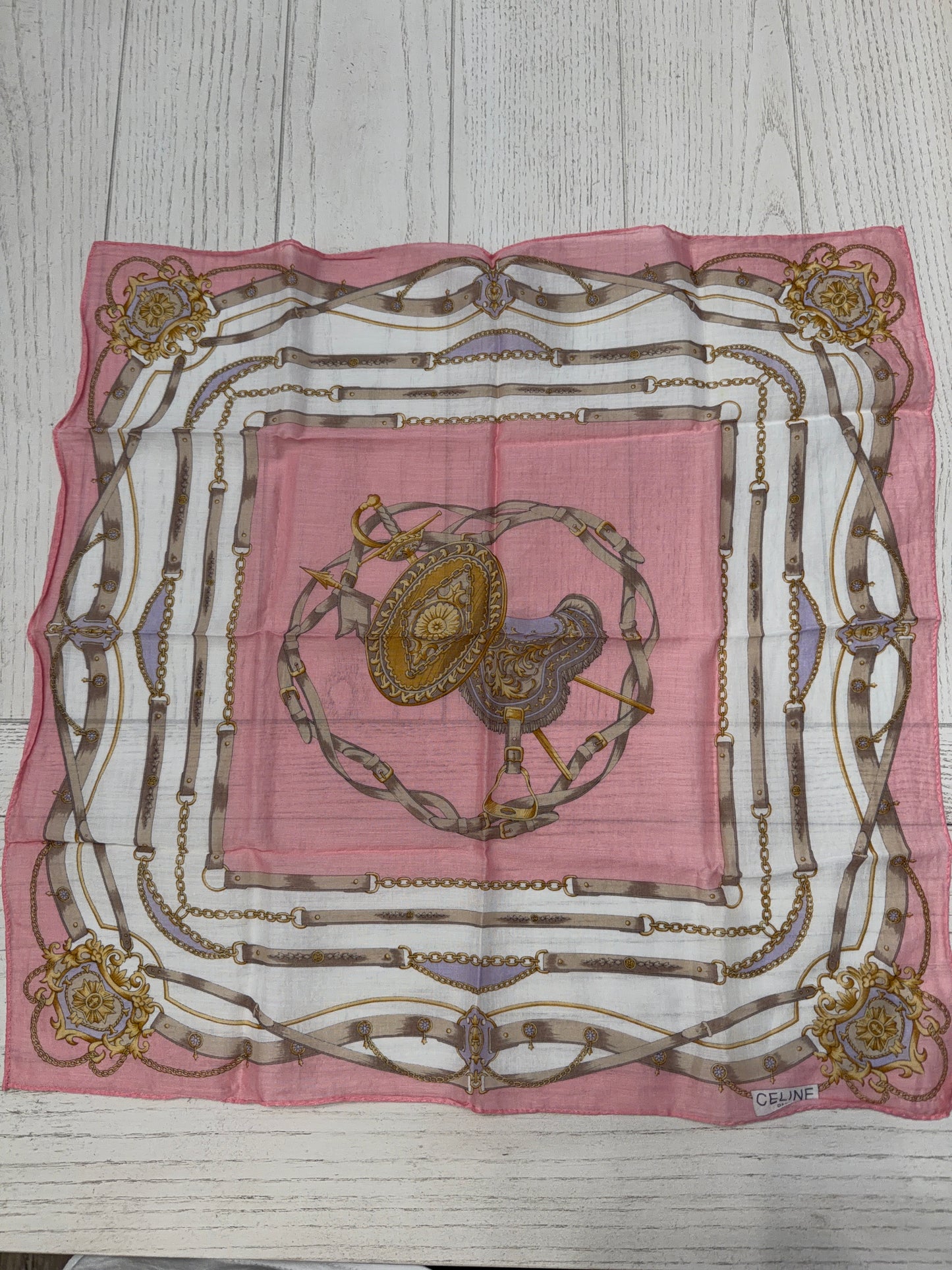 CELINE Handkerchief/Scarf 17x17