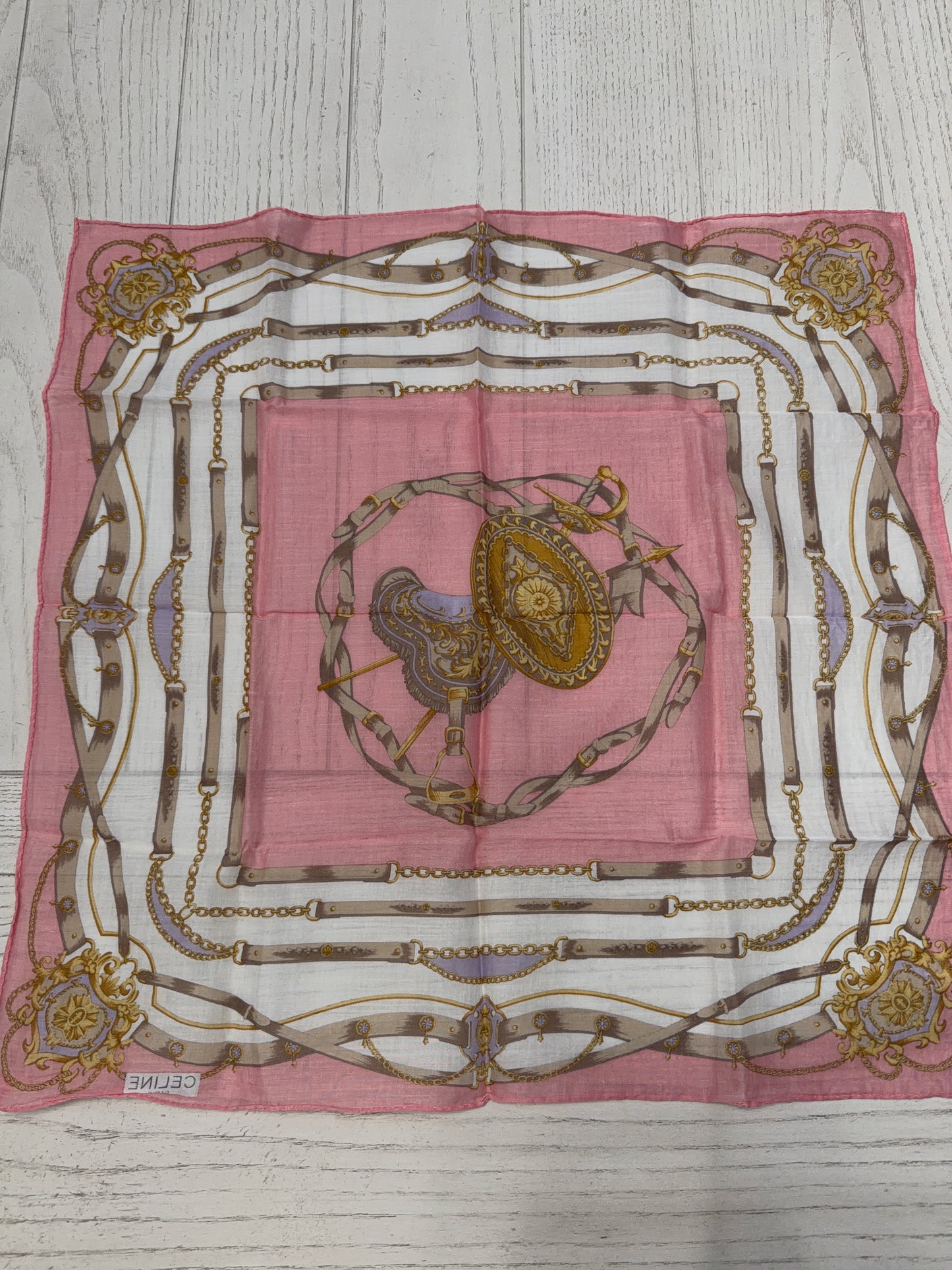 CELINE Handkerchief/Scarf 17x17