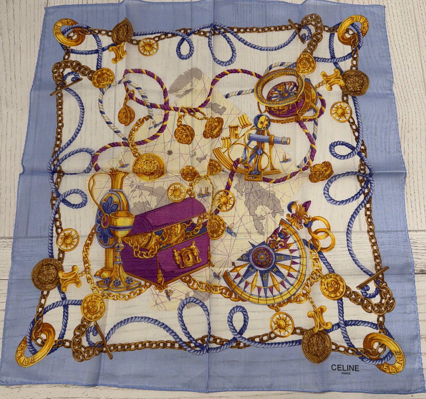 CELINE Handkerchief/Scarf 17x17