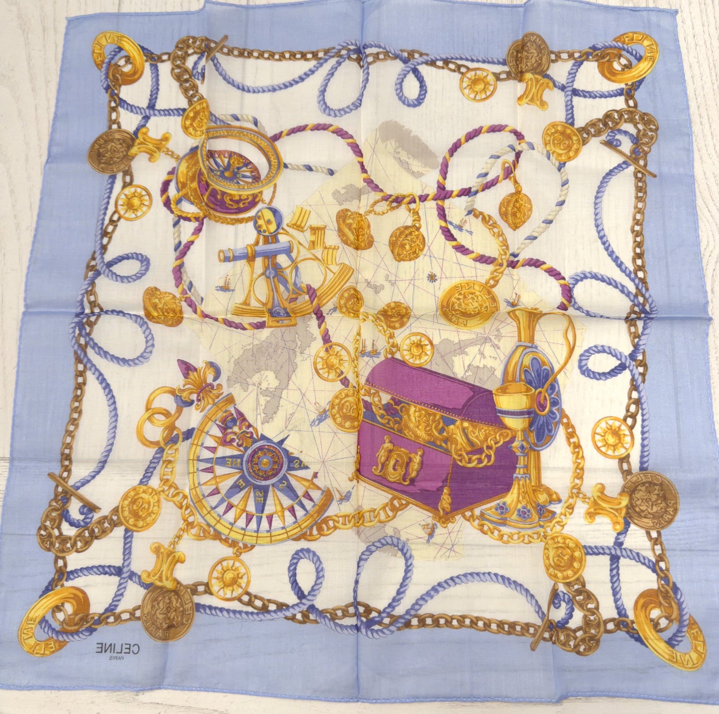 CELINE Handkerchief/Scarf 17x17