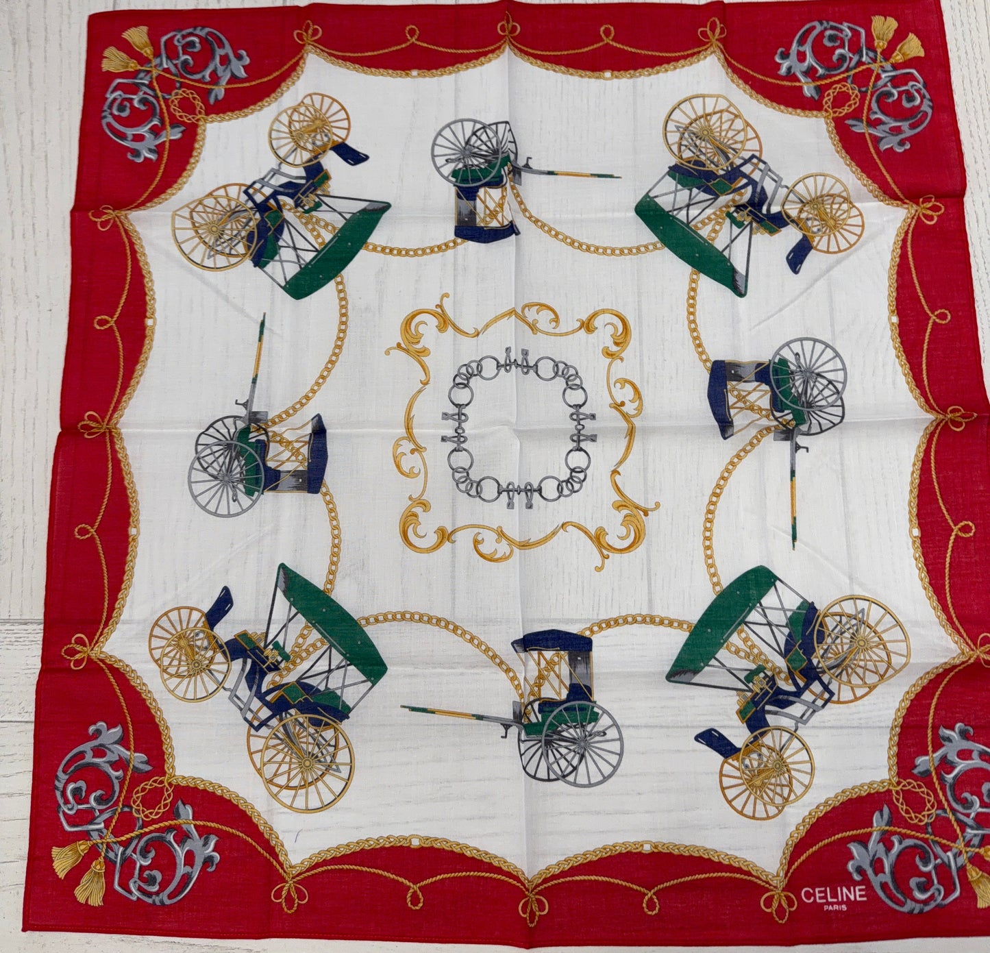 CELINE Handkerchief/Scarf 17x17