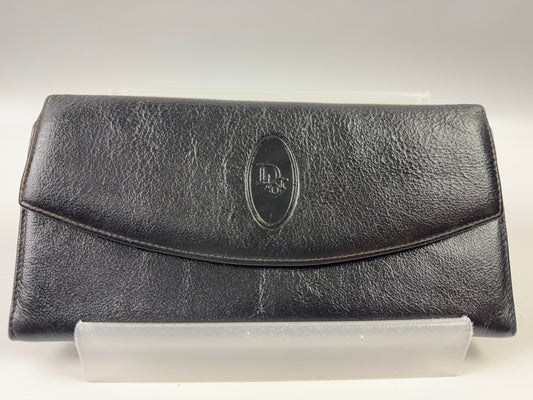 Christian Dior Black Long Wallet Vintage