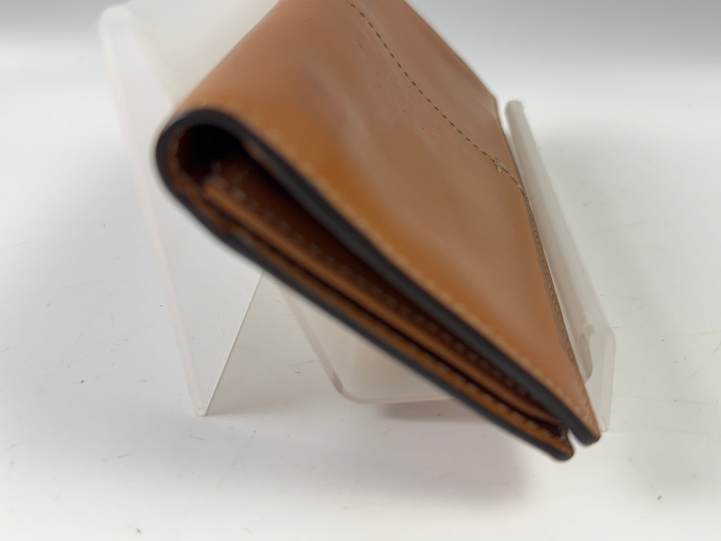 TOD'S Long Wallet Navy Brown Flap Wallet