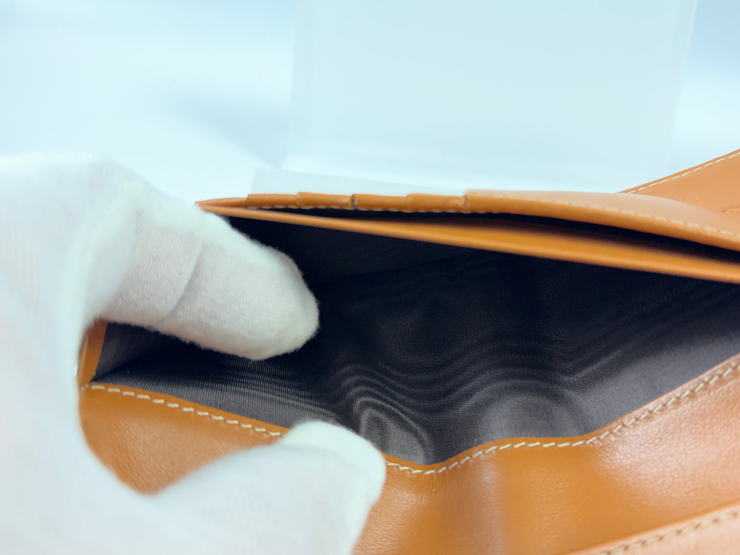 TOD'S Long Wallet Navy Brown Flap Wallet