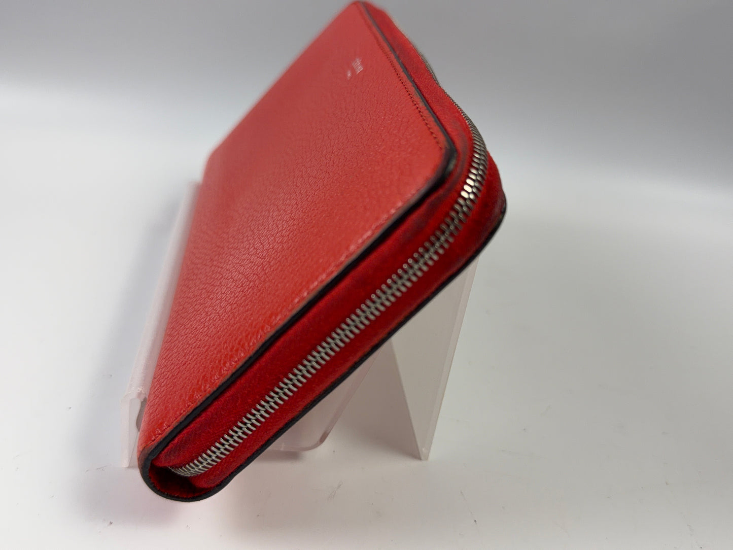Celine Red Zippy Leather Long Wallet