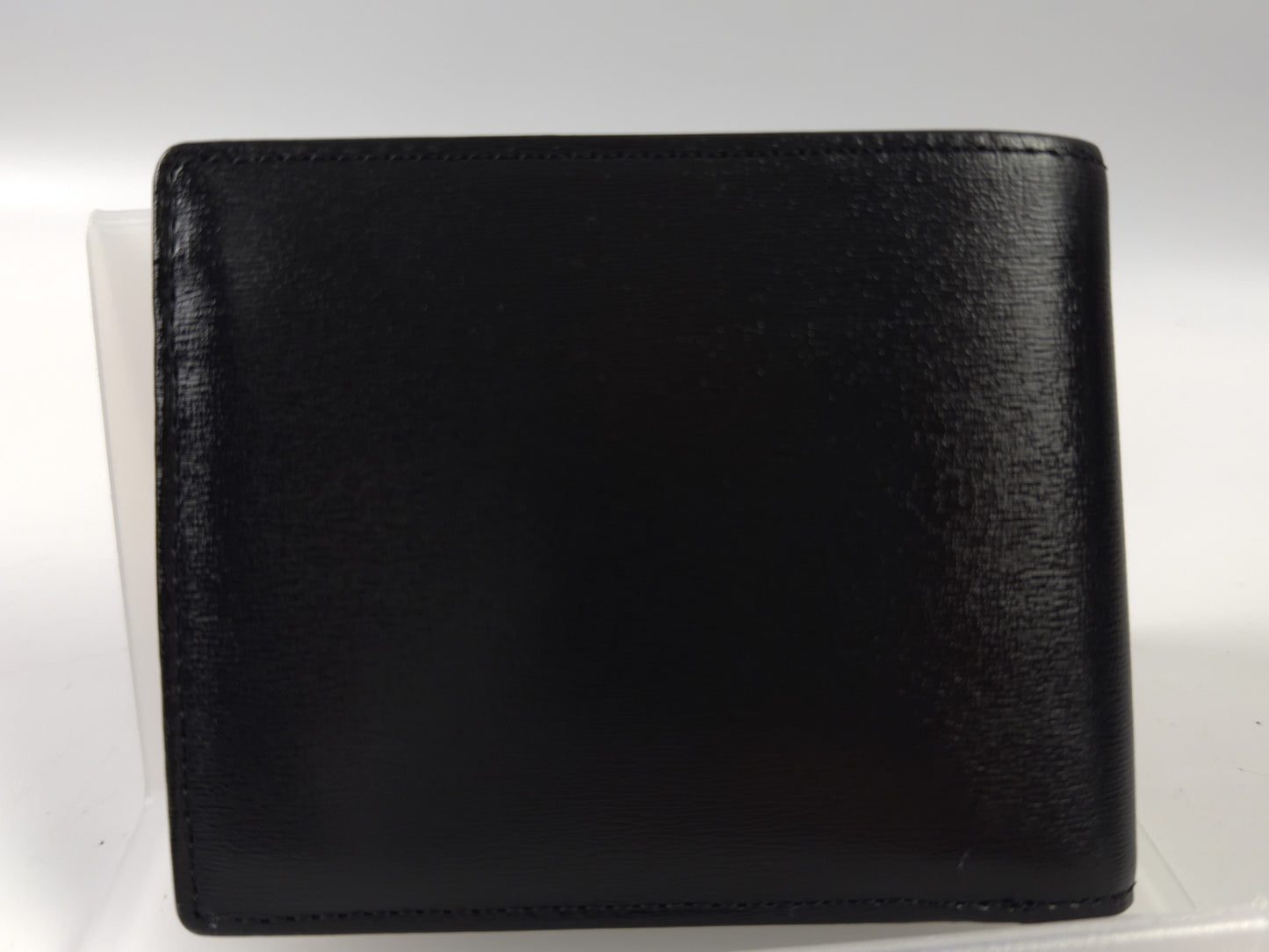 Mila Schon Black Leather Bi Fold Wallet