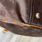 MCM Munchen Brown Canvas Leather Large Duffle Weekender Travel Bag