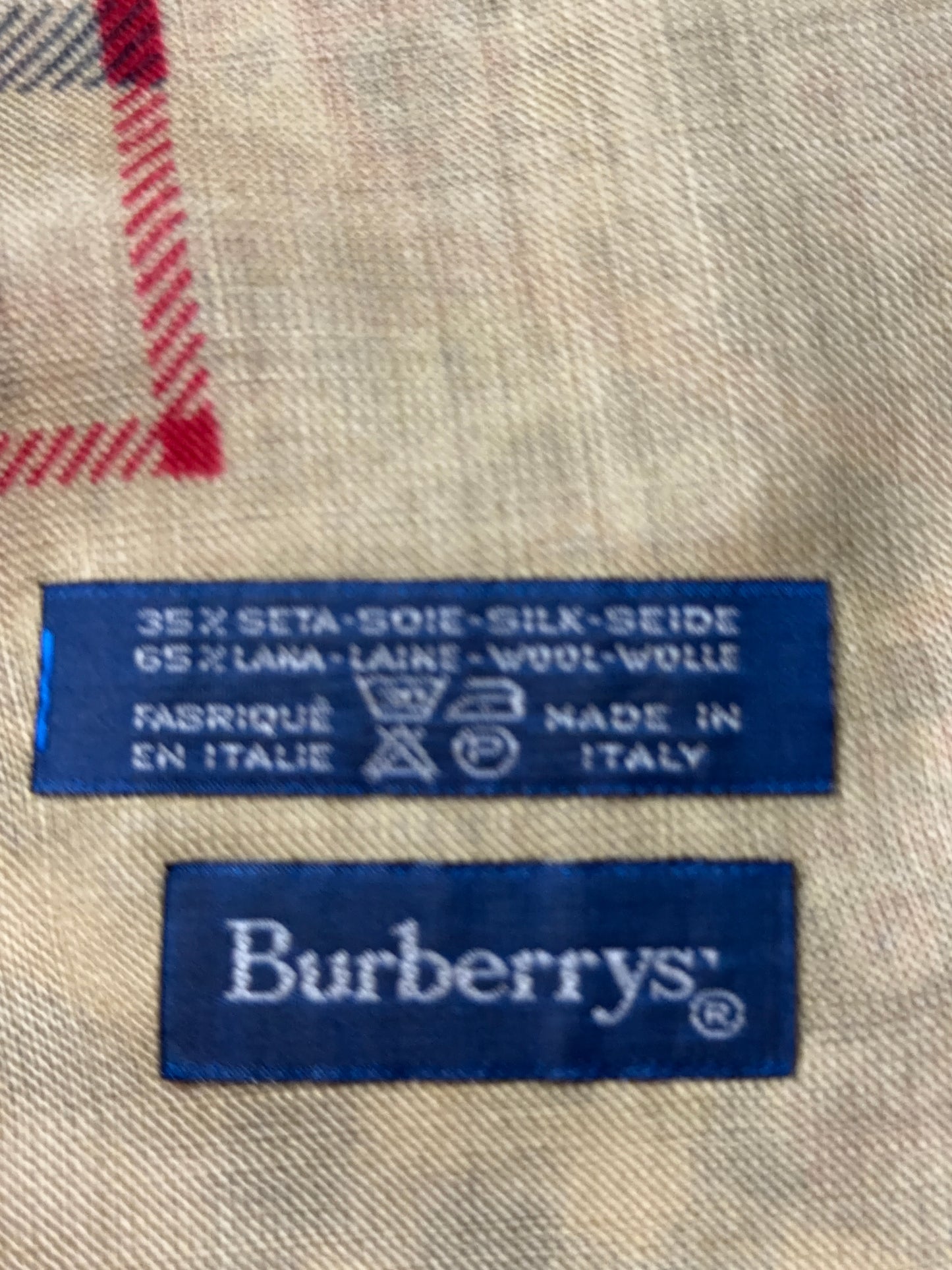 Burberrys Vintage Large Wool/Silk Scarf Shawl Wrap 52x52 in