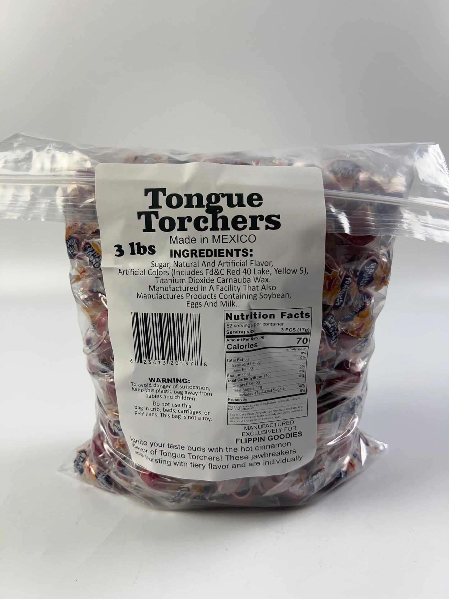 Tongue Torchers Cinnamon Jawbreaker Candy 3lb Bag