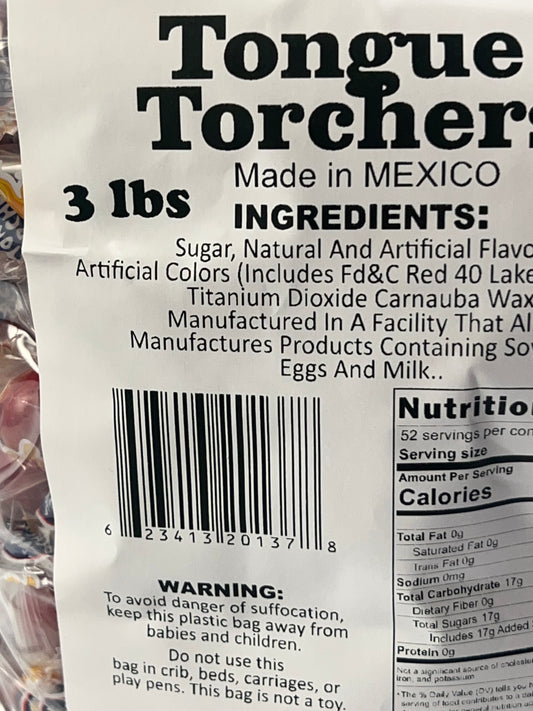 Tongue Torchers Cinnamon Jawbreaker Candy 3lb Bag